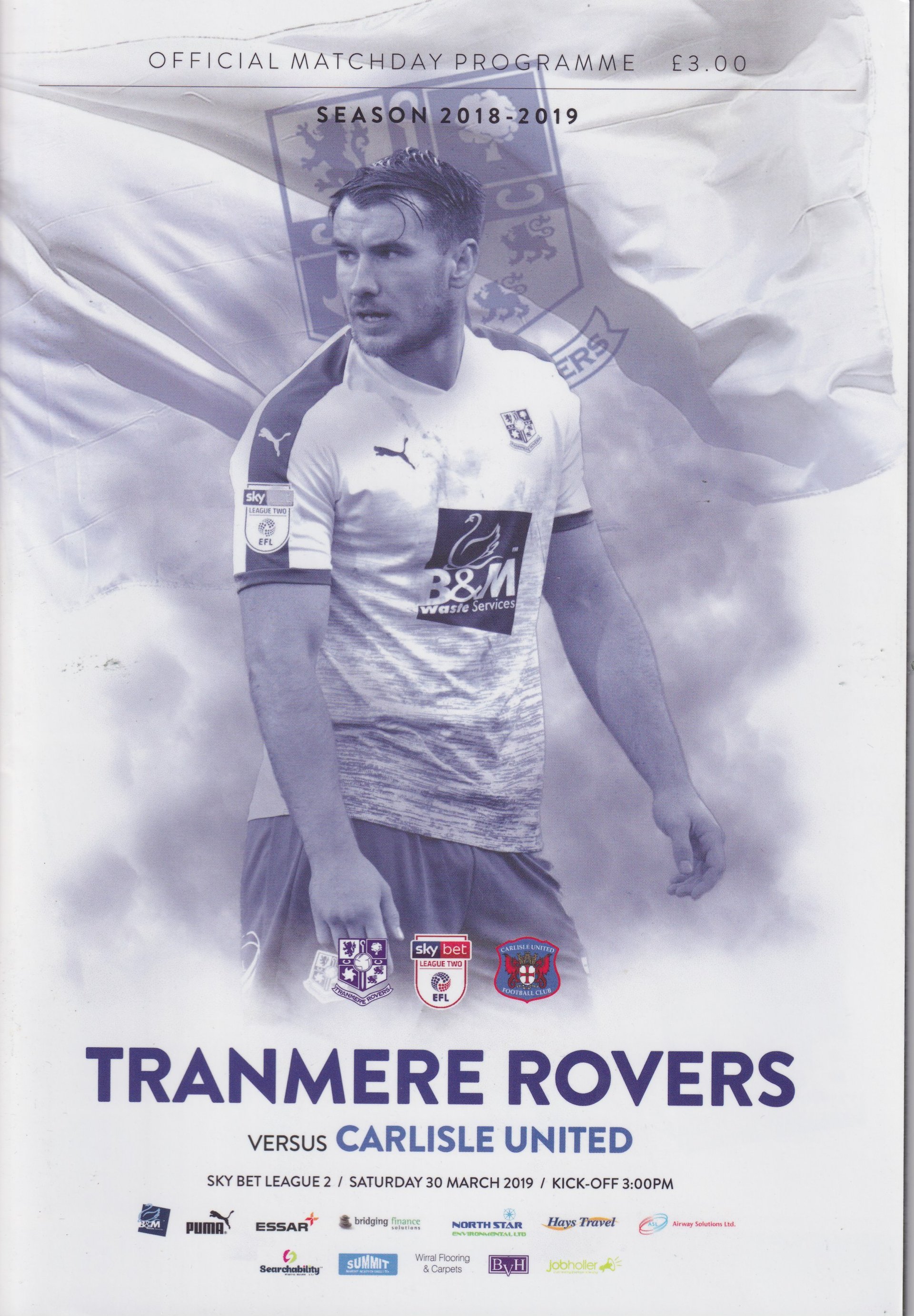 Tranmere Rovers v Carlisle United match programme